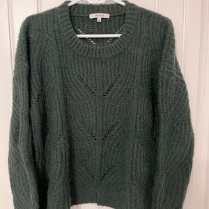 Madewell Forest Green Eyelet Sweater - Small
